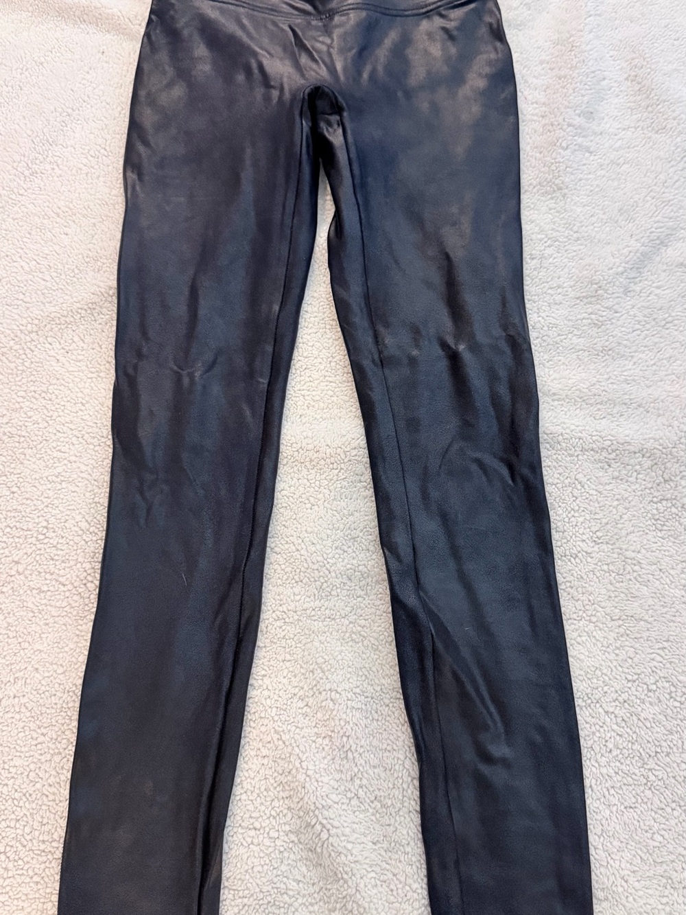 SPANX Black Faux-Leather Leggings